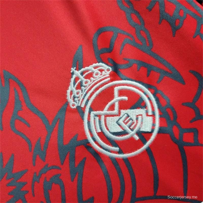 24/25 قميص ريال مدريد التنين الأحمر إصدار خاص من إصدار خاص من ريال مدريد