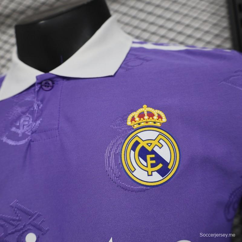 نسخة اللاعب 24/25 قميص ريال مدريد قبل المباراة باللون البنفسجي 24/25