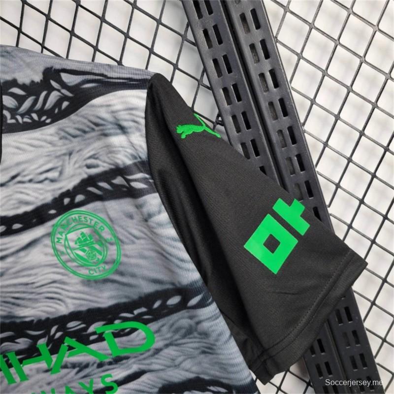 25/26 مانشستر سيتي مانشستر سيتي النسخة التجريبية باللون الرمادي الأسود