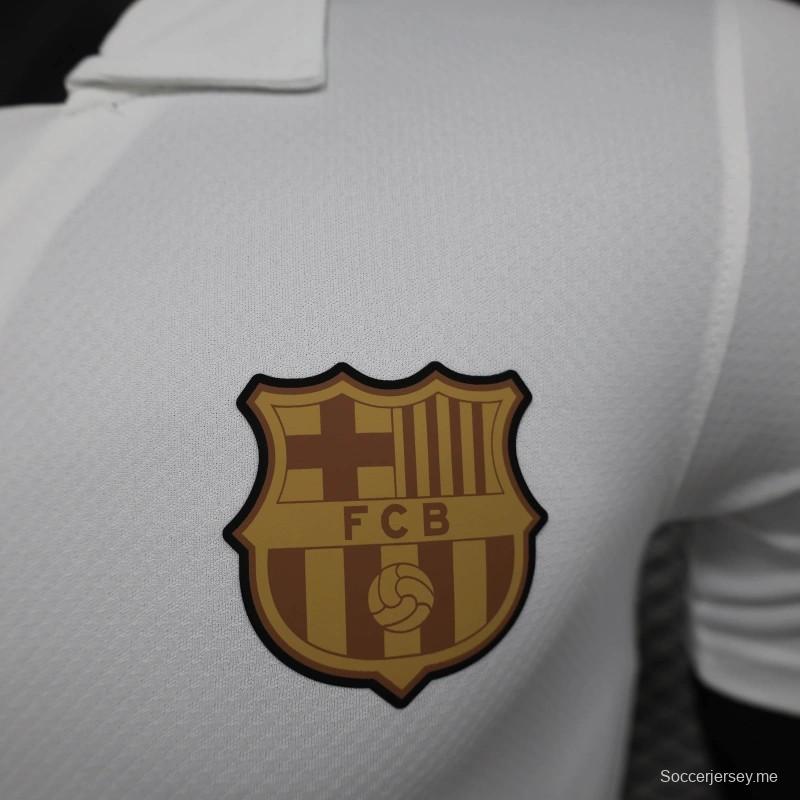 قميص بولو لامين يامال يامال 24/25 نسخة اللاعب برشلونة كوبا Trophy برشلونة