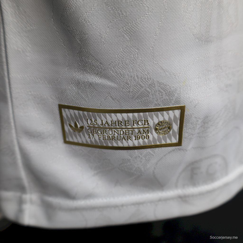 2024/25 نسخة اللاعب 2024/25 قميص أبيض بمناسبة الذكرى 125 لتأسيس بايرن ميونيخ