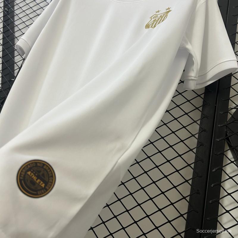 25/26 الإصدار الخاص من قميص سانتوس الأبيض