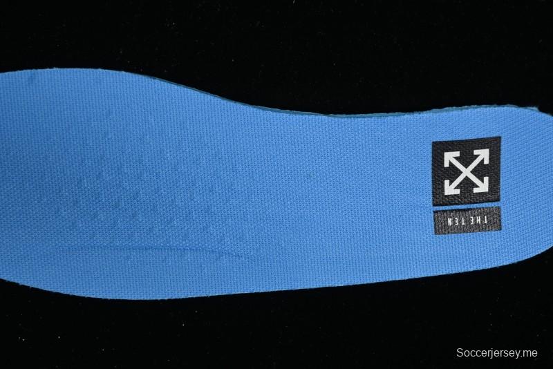 Nike Off White x Air Force 1 Low OW Collaboration Transparent Blue Casual Sneakers - AO4606-400