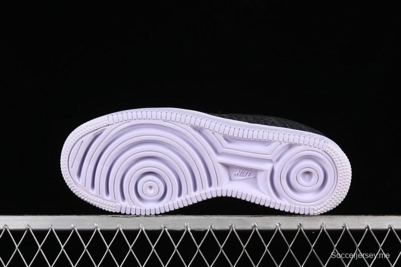 Nike Air Force 1 '07 Low 2.0 Black Flyknit Casual Sneakers - CI0051-300