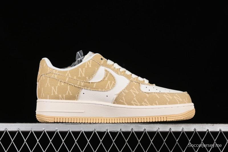 Nike Air Force 1 '07 Low LV Collaboration - Khaki Double Swoosh Low-Top Casual Sneakers - HD1968-027