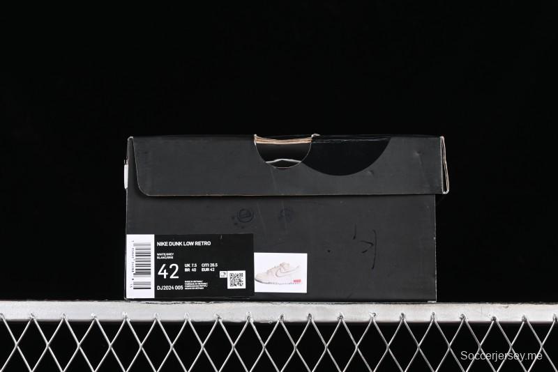 Nike SB Dunk Low Supreme Collaboration - Light Grey Anniversary Customized Low-Top Casual Skate Shoes - DJ2024-005