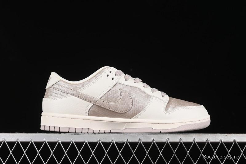 Nike SB Dunk Low Hermes Collaboration - Snake Print Brown Swoosh Low Top Casual Skate Shoes - XD6188-040