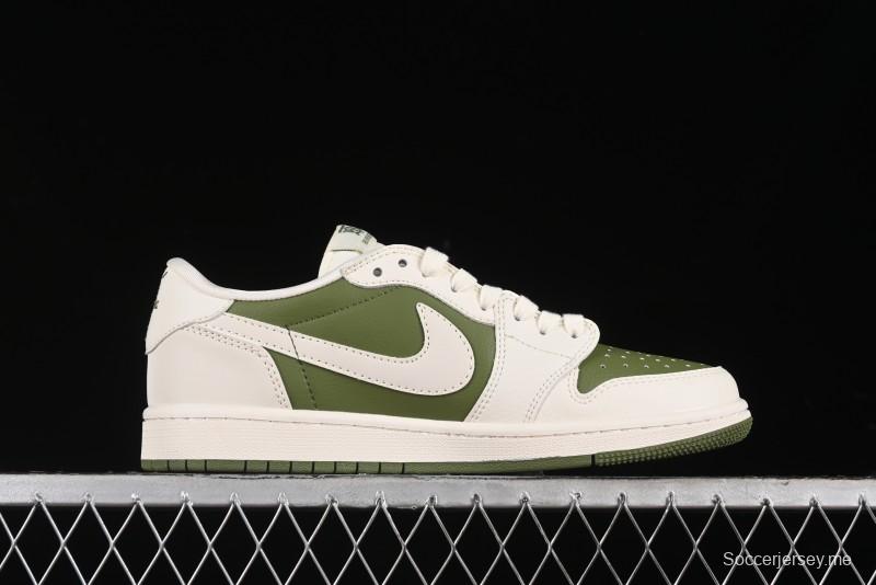 Nike Travis Scott x Fragment Design x Air Jordan 1 Low OG SP AJ1 Cultural Casual Sneakers - BB6588-311