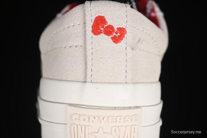 Converse One Star x Hello Kitty Low Top Casual Sneakers with Crystal Outsole and Replaceable Laces - 162937C