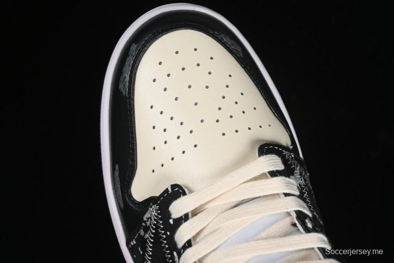 Nike Air Jordan 1 Low AJ1 Panda Prank Universe Exploration Custom Casual Sneakers - 553558-132