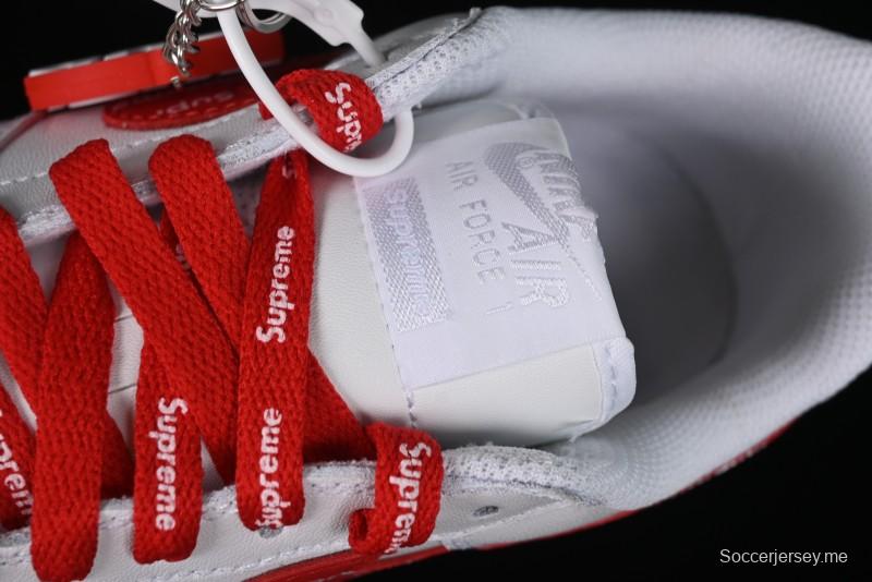 Supreme x Nike Air Force 1 '07 Low Casual Sneakers with Full-Length Air Solo Cushion - CU9225-010
