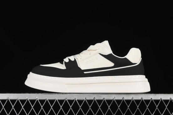 ECCO 2024 New Fashion Simple Versatile Genuine Leather White Sneakers - 61881301001