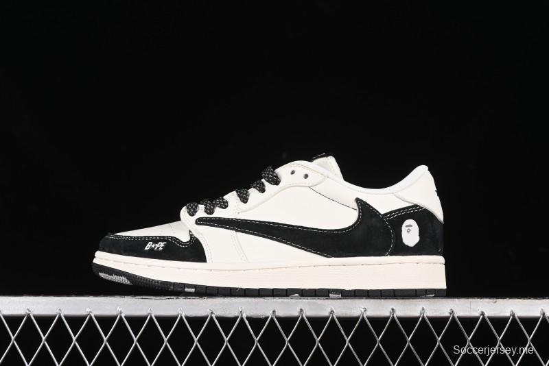 Nike Travis Scott x Fragment Design x Air Jordan 1 Low OG SP Sneakers - XY2688-106