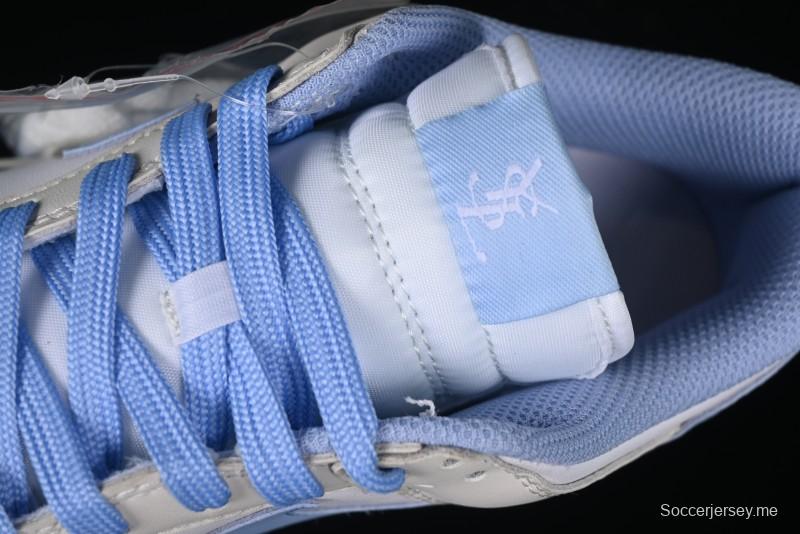 Nike SB Dunk Low Saint Laurent Series - White Grey Blue Swoosh Anniversary High-End Custom Low-Top Casual Sneakers - GF2409-168