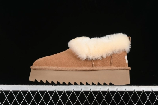 UGG Nita Platform Shearling Lined Winter Boots with Leather Upper - 1166733
