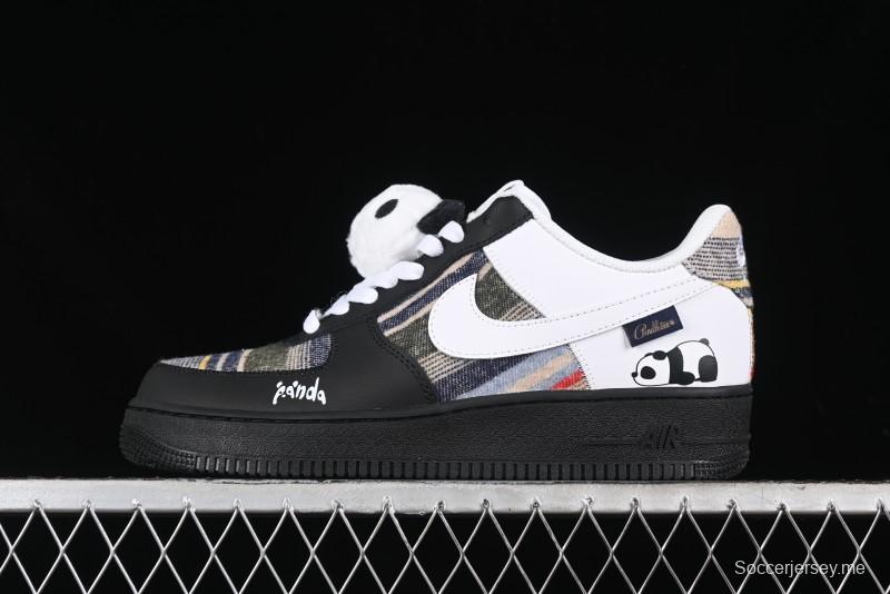 Nike Air Force 1 '07 Low Casual Sneakers with Lazy Panda Design - CW1188-768