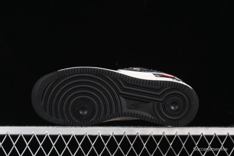 Nike Air Force 1 '07 Low Levi's Collaboration Double Swoosh Beige Black Casual Sneakers - SJ6698-001