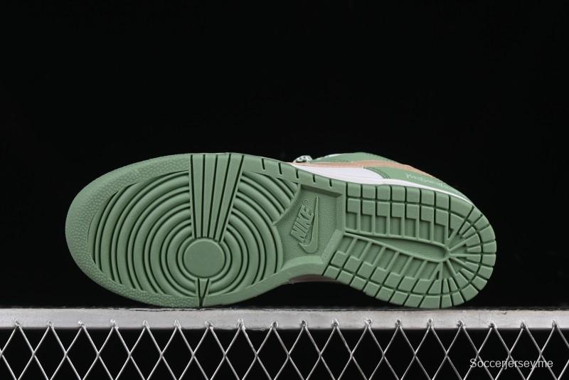 Nike SB Dunk Low YSL Series - White Green Brown Swoosh Anniversary High-End Custom Low-Top Casual Sneakers - GF2409-169