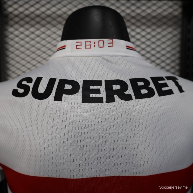 إصدار اللاعب 25/26 قميص فريق ساو باولو ساو باولو المحلي