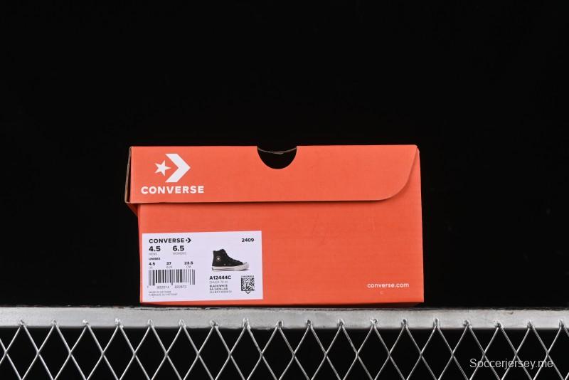 Converse Chuck 1970s Winter Waterproof Leather High-Top Sneakers with Gold Eyelets and Fleece Lining - A12444C