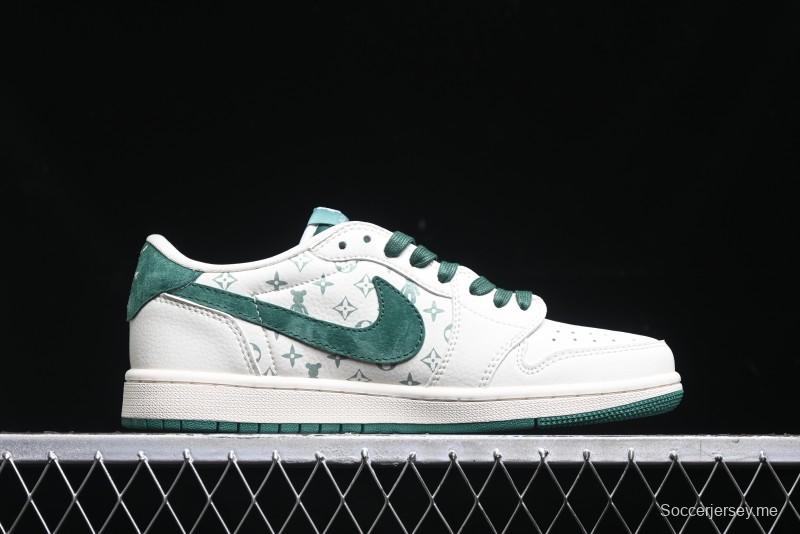 Nike Travis Scott x Fragment Design x Air Jordan 1 Low OG SP AJ1 Collaboration Sneakers - SJ2068-112