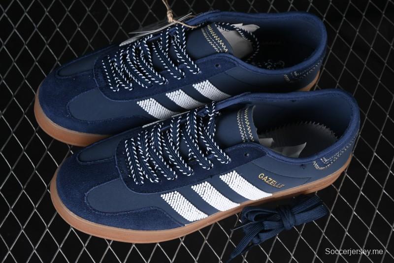 Adidas Clot x Originals Gazelle Indoor Retro Casual Slip-Resistant Wear-Resistant Low-Top Sneakers - IH3725