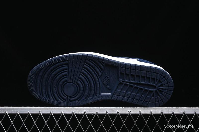 Nike Air Jordan 1 Low OF Collaboration - Premium Custom Retro Basketball Shoes in Blue Grey - DM9188-003