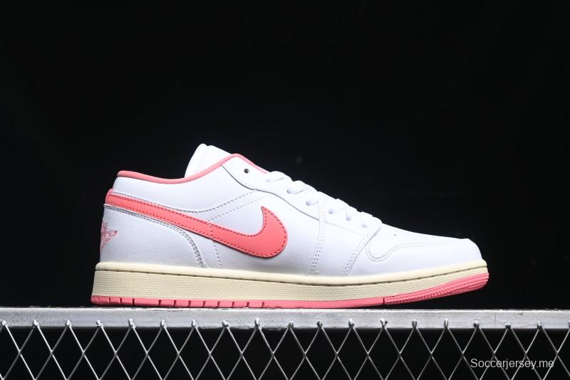 Nike Air Jordan 1 Low AJ1 White Pink Low-Top Casual Sneakers - DC0774-109