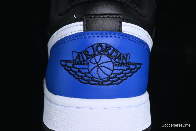 Nike Air Jordan 1 Low Retro Basketball Shoes Black Blue - 553558-042