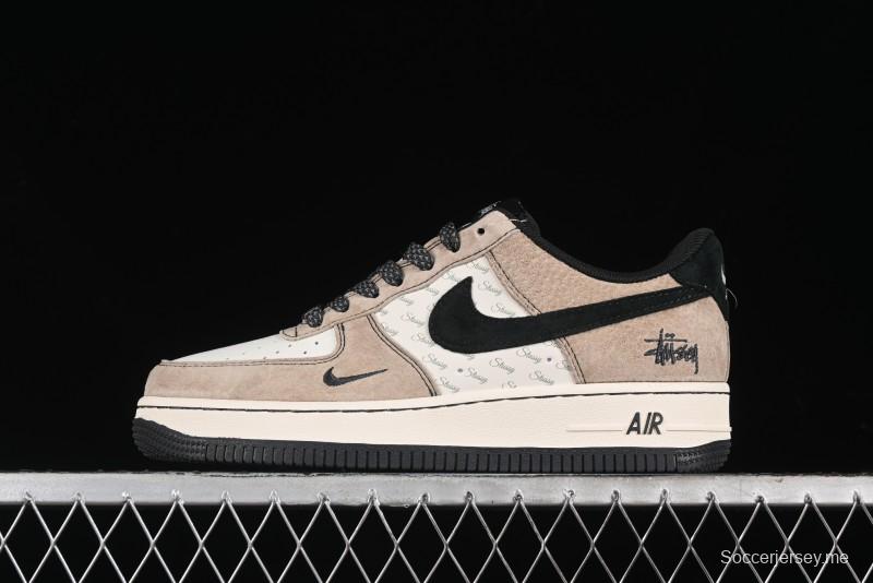 Nike Air Force 1'07 Low Stussy Collaboration - Milk Tea Low Top Casual Sneakers - XZ6188-999