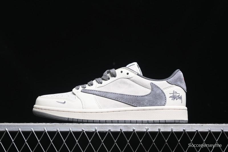Nike Travis Scott x Fragment Design x Air Jordan 1 Low OG SP AJ1 Retro Sneakers - XZ6868-001
