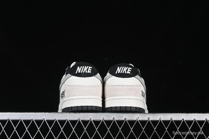 Nike SB Dunk Low Stussy Collaboration Grey Pig Suede Anniversary Custom Low-Top Casual Skate Shoes - DJ2024-061