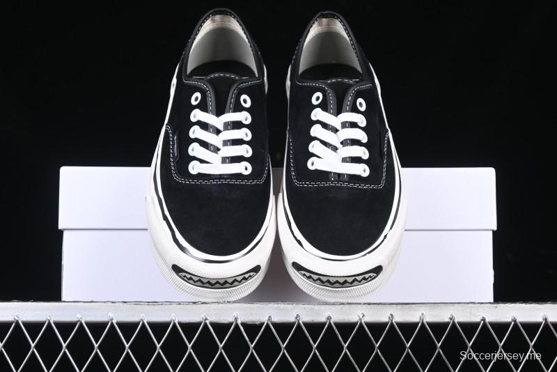 Kamiya Vulcanize Sneaker 23AW High-End Line Mihara Yasuhiro Dissolve Black White Suede Casual Low-Top Canvas Shoes - M.C3