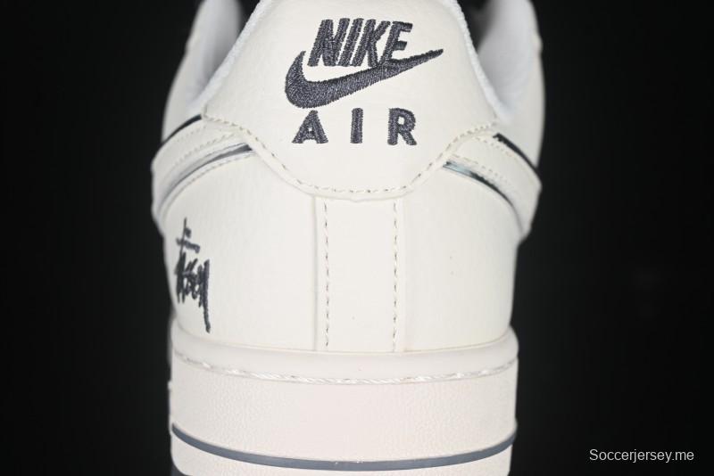 Nike Air Force 1 '07 Low Stussy Collaboration Beige Grey Casual Sneakers - XZ6188-726