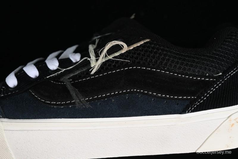 Vans Knu Skool Dragon Whisker Black Blue Slip-Resistant Cushioned Casual Low-Top Sneakers - VN0AUAK335