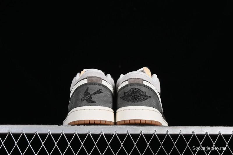 Nike Air Jordan 1 Low "Snkrs Day" Casual Sneakers with Grey Toe Design - FD0399-004