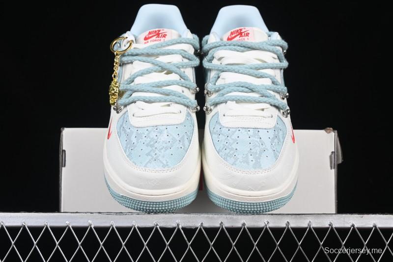 Nike Air Force 1 '07 Low Green Snake Lace-Up Casual Sneakers - KK1988-023