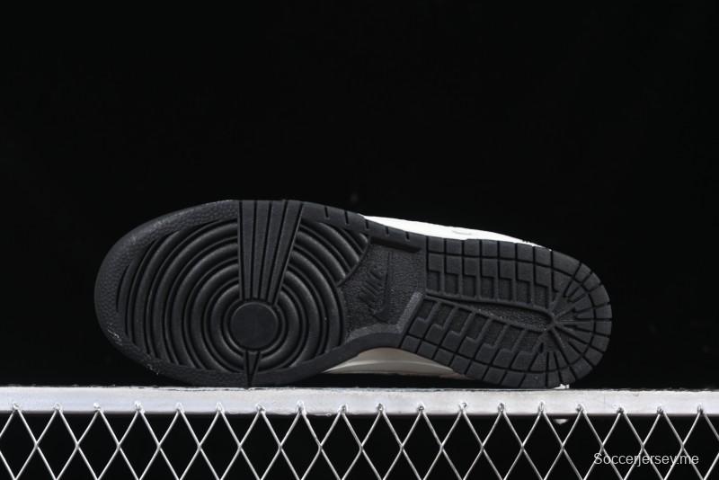 Nike SB Dunk Low Stussy Collaboration Zebra Black White Swoosh Anniversary Custom Low-Top Casual Skate Shoes - DJ2024-060