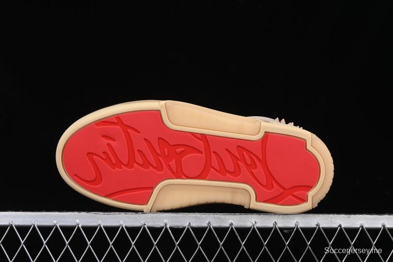 Christian Louboutin Funnyto Flat Comfortable Fashion Low Top Sneakers in Taupe - X.D4