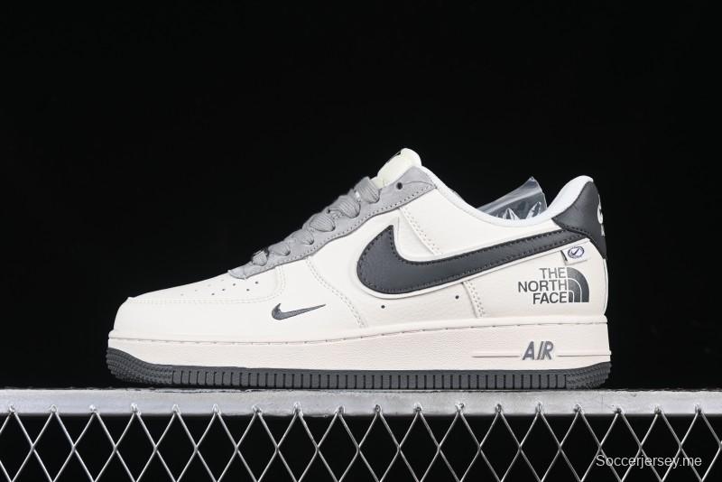 Nike Air Force 1 '07 Low The North Face Collaboration Beige Grey Check Grey Outsole Casual Sneakers - XZ6188-191