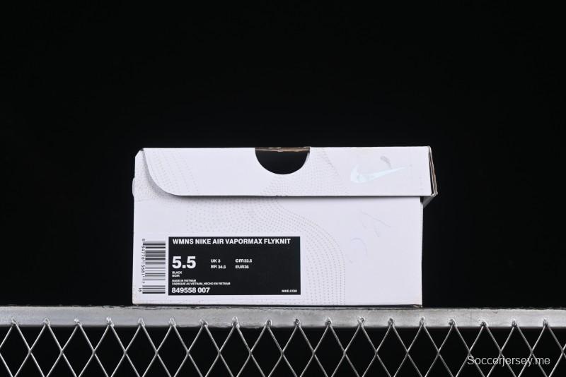Nike Vapormax Flyknit Breathable Casual Running Shoes with Full-Length Air Cushion - 849558-007