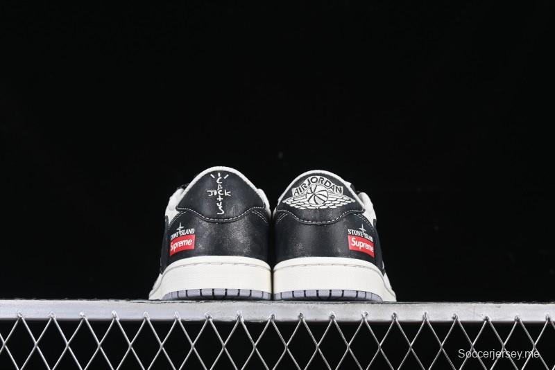 Nike Travis Scott x Fragment Design x Air Jordan 1 Low OG SP AJ1 Retro Sneakers - DM7866-050