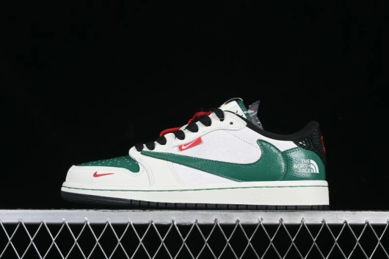 Nike Travis Scott x Fragment Design x Air Jordan 1 Low OG SP AJ1 Low Top Sneakers in Off White and Teal - CH6336-021