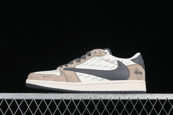 Nike Travis Scott x Fragment Design x Air Jordan 1 Low OG SP AJ1 Retro Sneakers - XZ6188-690