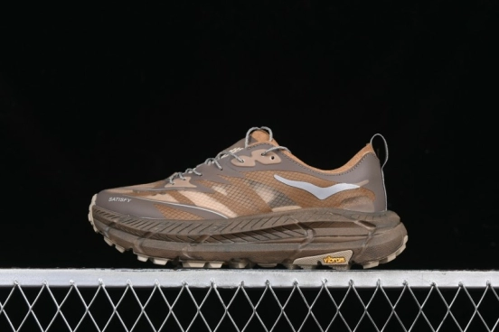 HOKA ONE ONE Satisfy Running Mafate Trail Low-Cut Cushioned Outdoor Hiking Shoes - 1157050 RBBR