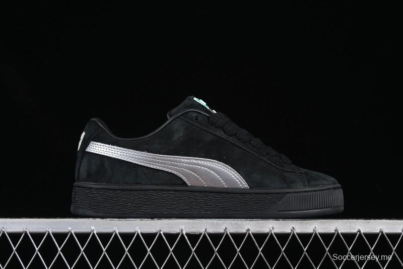 PUMA Suede XL Classic Men's Sneakers - Black with Metallic Silver Accents