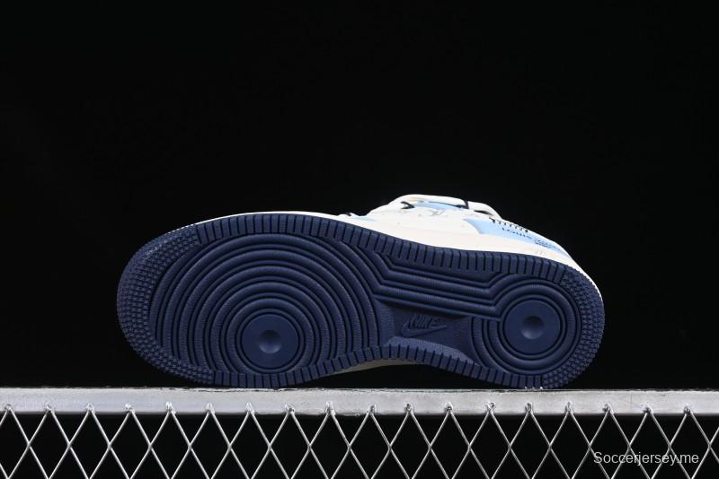 Nike Air Force 1'07 Low LV Collaboration University Blue Drawstring Casual Sneakers - DM6868-058
