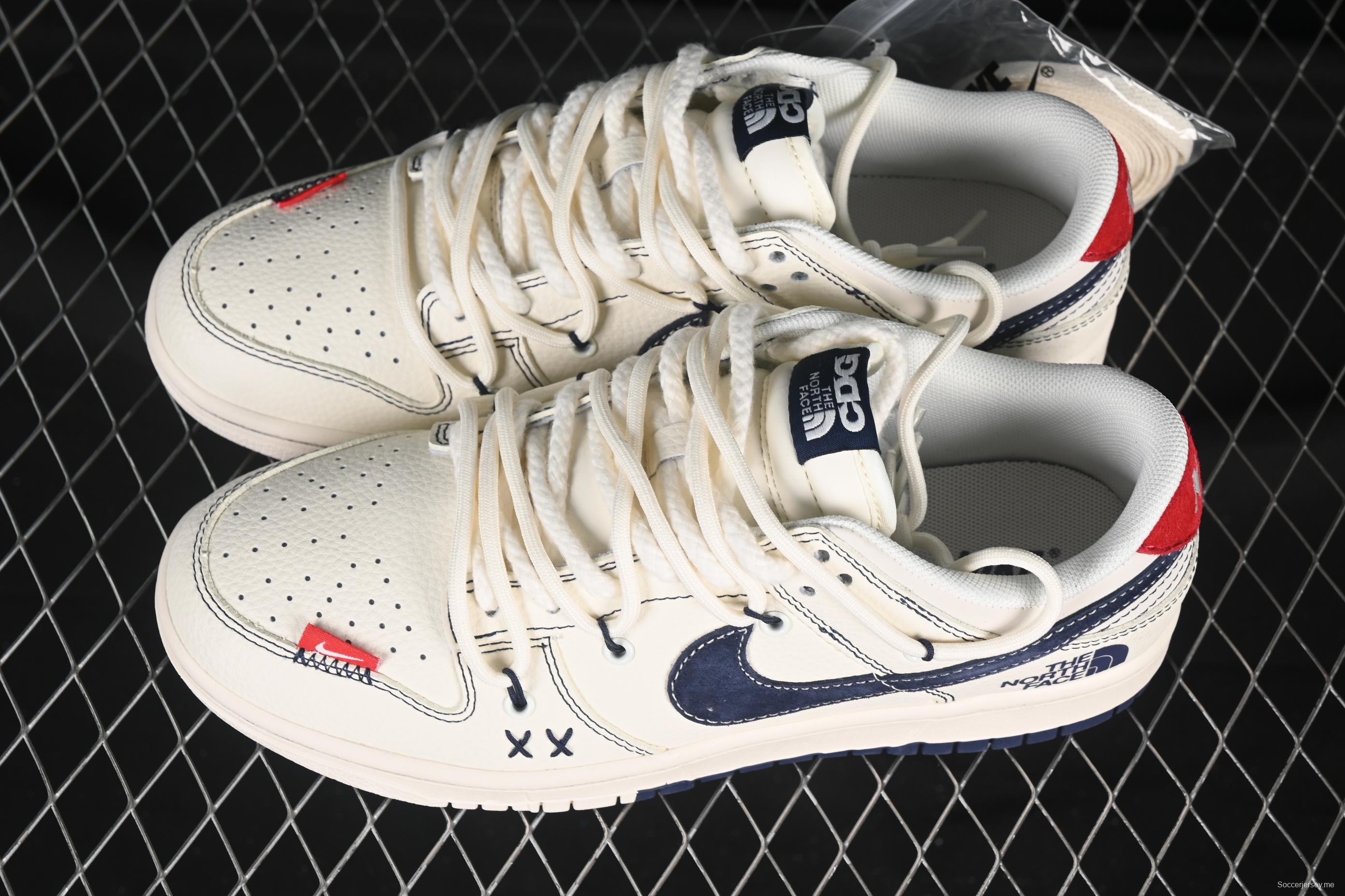 Nike SB Dunk Low The North Face x Kaws Triple Collaboration Strap Off-White Black Swoosh Anniversary Custom Low-Top Casual Skate Shoes - YX5066-283