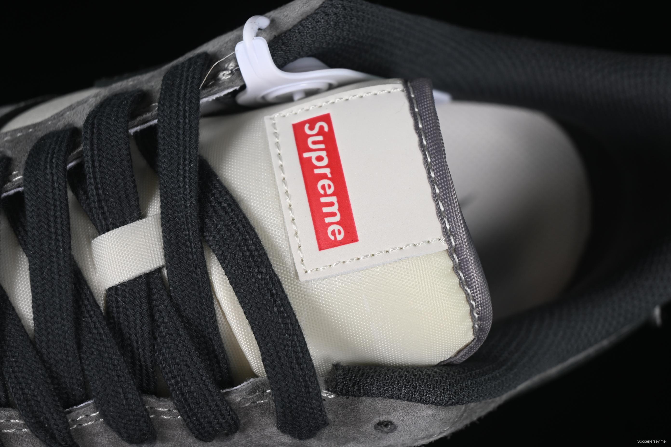 Nike Air Force 1 '07 Low Supreme Collaboration Black Grey Patchwork Casual Sneakers - XZ6188-792