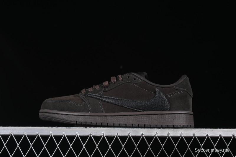Nike Travis Scott x Air Jordan 1 Low OG AJ1 Reverse Swoosh Sneakers - DM7866-202